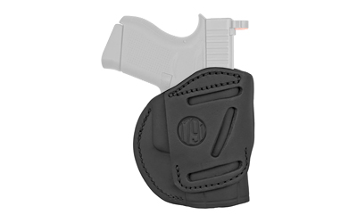1791 Gunleather, 4 Way Holster, IWB/OWB Belt Holster, Size 3, Left Hand, Stealth Black, Leather
