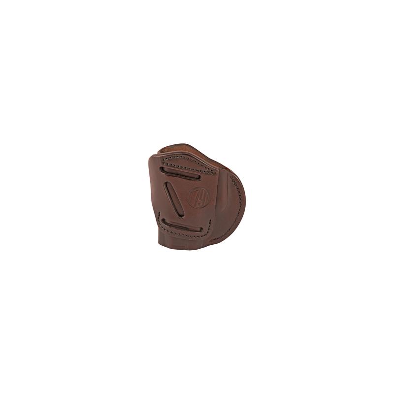 1791 Gunleather, 4 Way Holster, Leather Belt Holster, Right Hand, Signature Brown, Fits GLOCK 26/27/33 & S&W MP9/Shield, Size 3