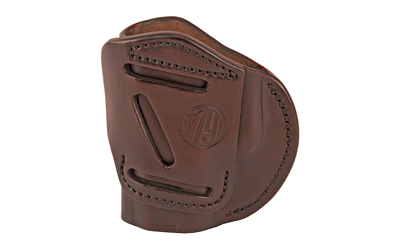 1791 Gunleather, 4 Way Holster, Leather Belt Holster, Right Hand, Signature Brown, Fits GLOCK 26/27/33 & S&W MP9/Shield, Size 3