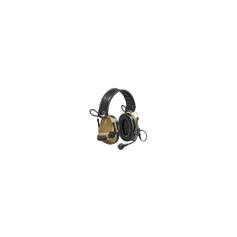 3M/Peltor, ComTac VI Defender, Electronic Earmuff, Matte Finish, Coyote Brown, NIB (Natural Interaction Behavior) Wireless Technology, Includes Boom Microphone