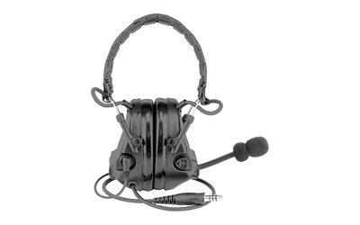 3M/Peltor, ComTac V, Electronic Earmuff, Headband, Foldable, Single Lead, Standard Dynamic Mic, NATO Wiring, Black Color