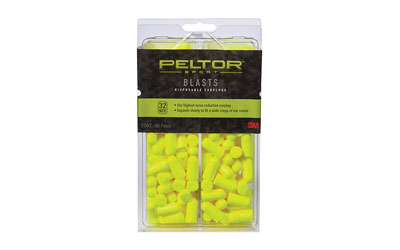3M/Peltor, Sport Blasts, Ear Plug, Yellow, Disposable, Hearing Protection, 80/Pair
