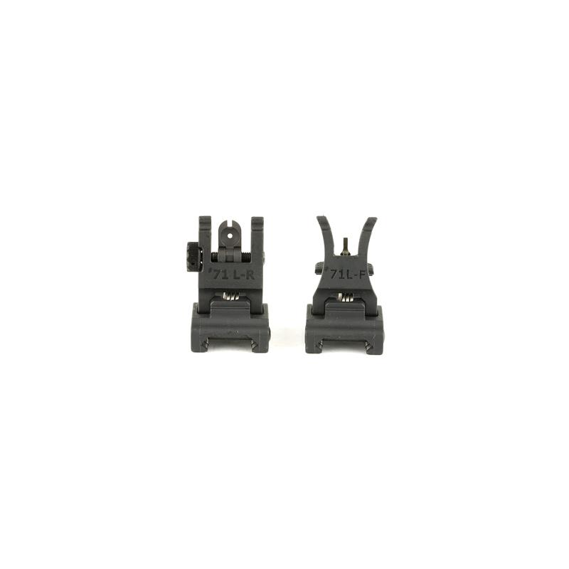 A.R.M.S., Inc., Sight, Fits Picatinny, Polymer Front and Rear Folding, Black