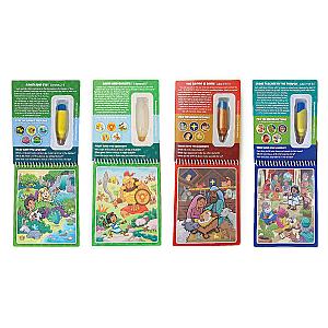 4 Pack of Aqua Brush Activity Books: Old Testament, Old Testament #2, New Testament, and New Testament #2 Set