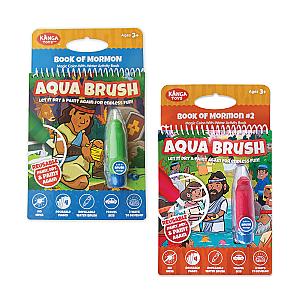 Two Pack Book of Mormon Aqua Brush Activity Book Set, Reusable Travel Activity