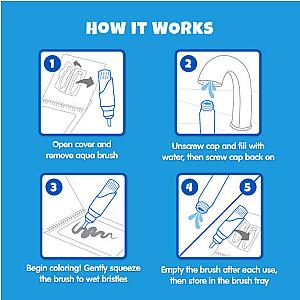 Two Pack Book of Mormon Aqua Brush Activity Book Set, Reusable Travel Activity