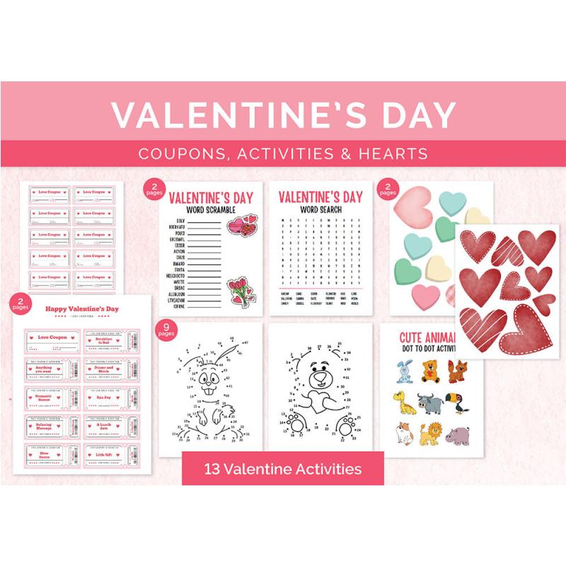 Valentine's Day Activities Printable PDF Digital Download