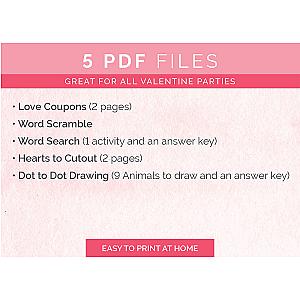 Valentine's Day Activities Printable PDF Digital Download