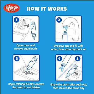 New Testament #2 Aqua Brush Activity Book, Reusable Travel Activity