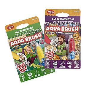Two Pack Old Testament Aqua Brush Activity Book Set, Reusable Travel Activity