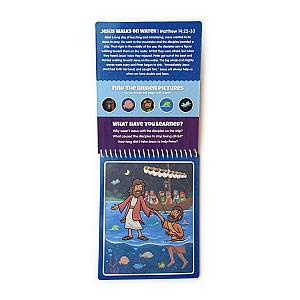 Three Pack Bible Aqua Brush Activity Book Set, Reusable Travel Activity