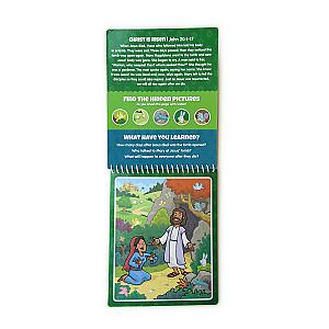 Three Pack Bible Aqua Brush Activity Book Set, Reusable Travel Activity