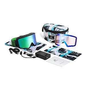 VIKING Heated Magnetic Anti-Fog Ski Goggles + Bonus PC Lenses
