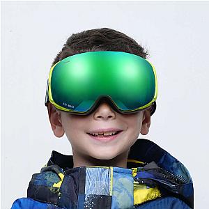 FREYA Magnetic Kid Teen Ski Goggles with Designed Straps - Bonus Low Light Lenses