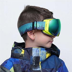 FREYA Magnetic Kid Teen Ski Goggles with Designed Straps - Bonus Low Light Lenses
