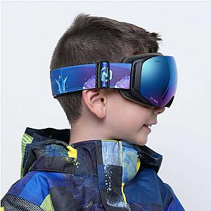 FREYA Magnetic Kid Teen Ski Goggles with Designed Straps - Bonus Low Light Lenses