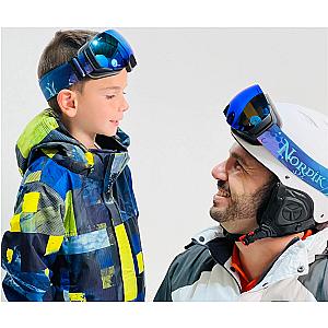 FREYA Magnetic Kid Teen Ski Goggles with Designed Straps - Bonus Low Light Lenses