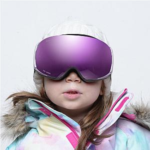 FREYA Magnetic Kid Teen Ski Goggles with Designed Straps - Bonus Low Light Lenses