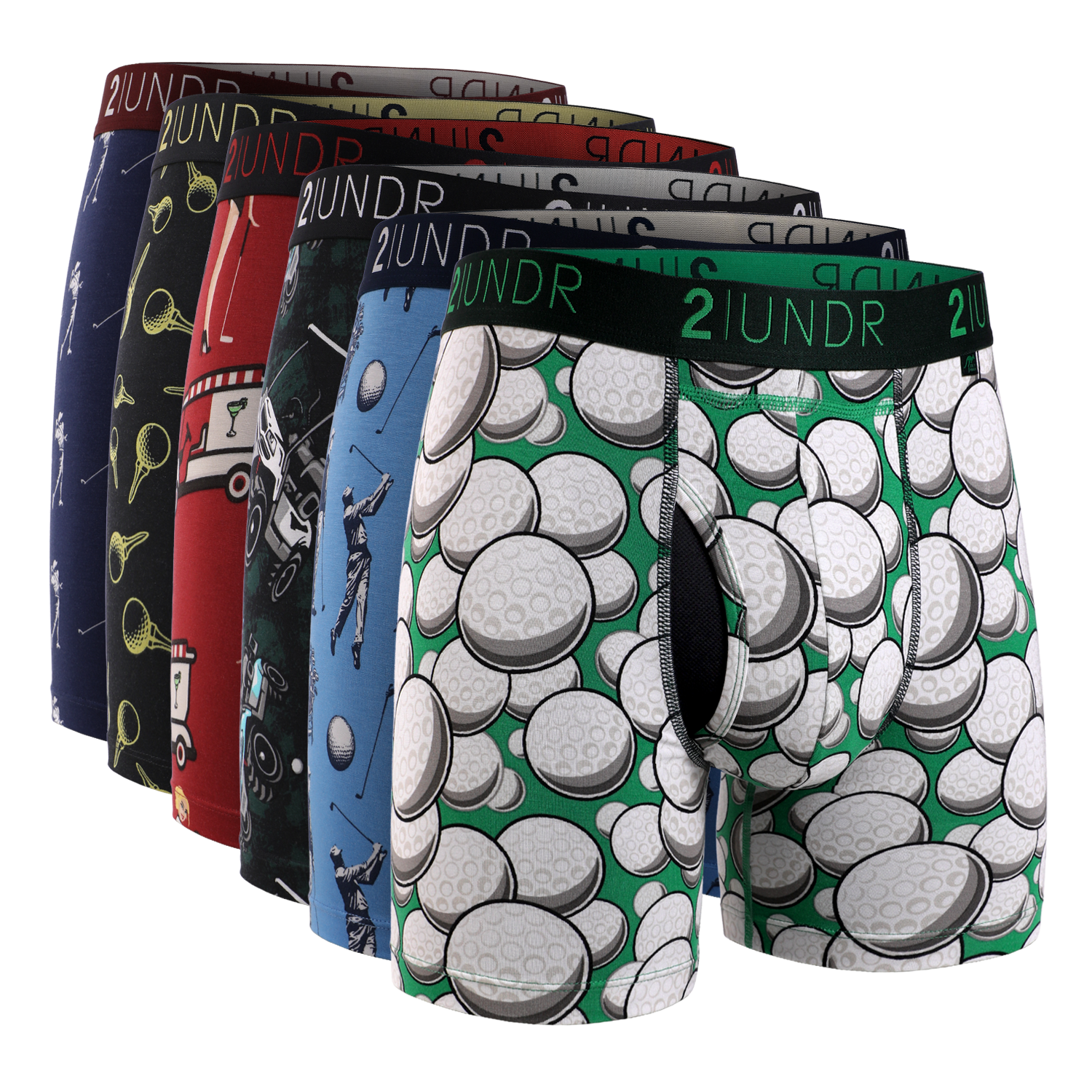 Swing Shift 6" Boxer Brief - Fairway Collection 6 Pack