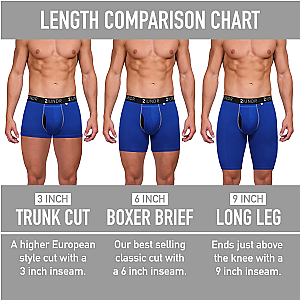 Swing Shift 6" Boxer Brief - Fairway Collection 6 Pack