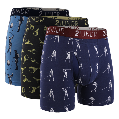 Swing Shift 6" Boxer Brief - 3 Pack Boxset - Stroke/Gold/Swingers