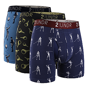 Swing Shift 6" Boxer Brief - 3 Pack Boxset - Stroke/Gold/Swingers