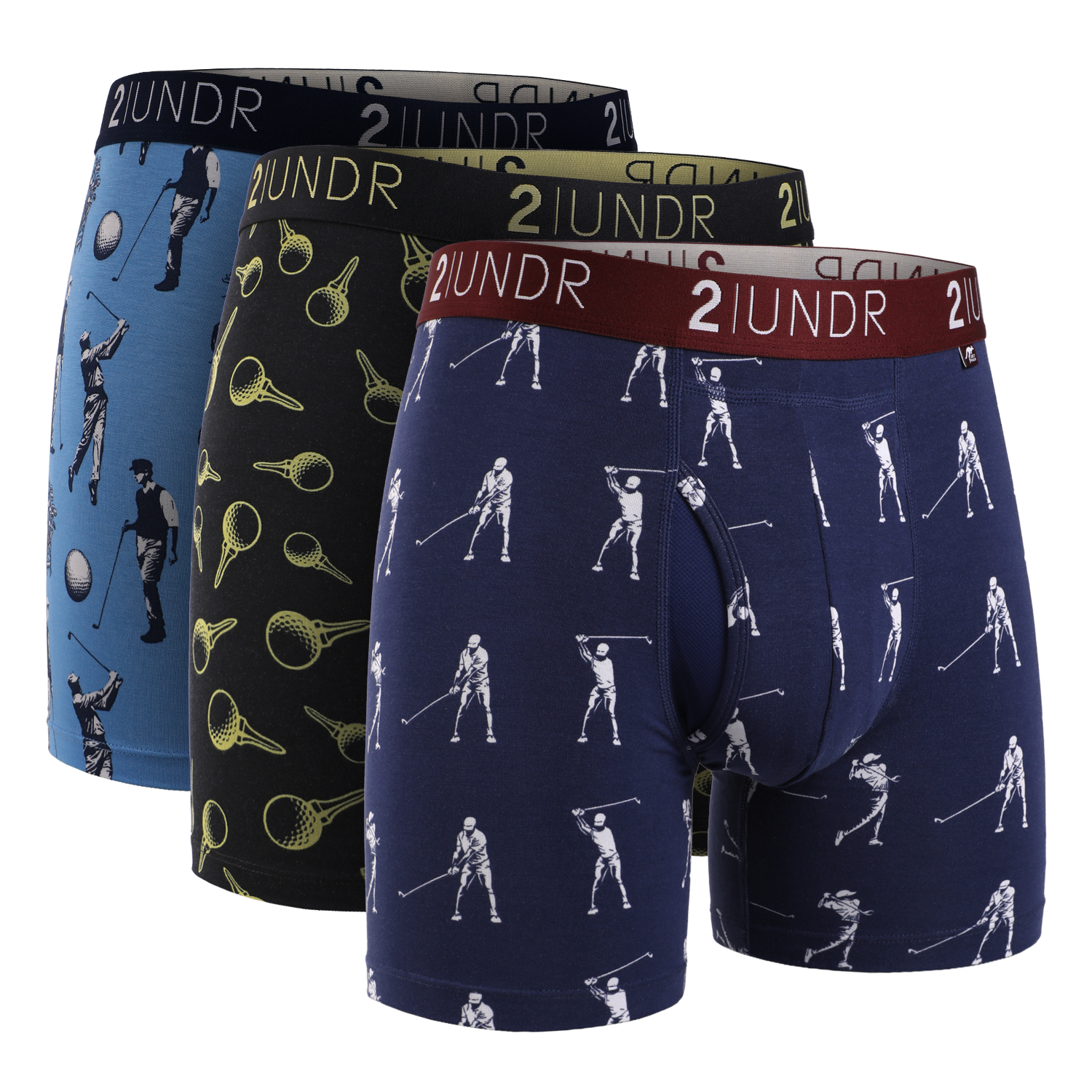 Swing Shift 6" Boxer Brief - 3 Pack Boxset - Stroke/Gold/Swingers