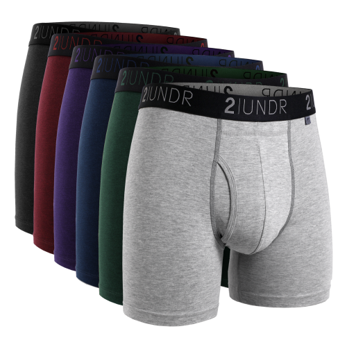 Swing Shift 6" Boxer Brief -  Family Jewels Collection - 6 Pack