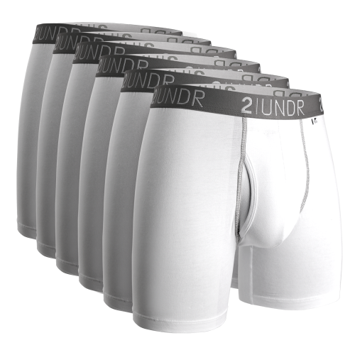 Swing Shift 6" Boxer Brief - Basic White 6 Pack