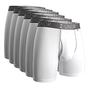 Swing Shift 6" Boxer Brief - Basic White 6 Pack