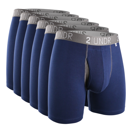 Swing Shift 6" Boxer Brief - Basic Navy 6 Pack