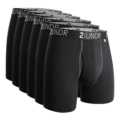 Swing Shift 6" Boxer Brief - Basic Black 6 Pack