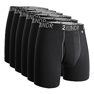 Swing Shift 6" Boxer Brief - Basic Black 6 Pack