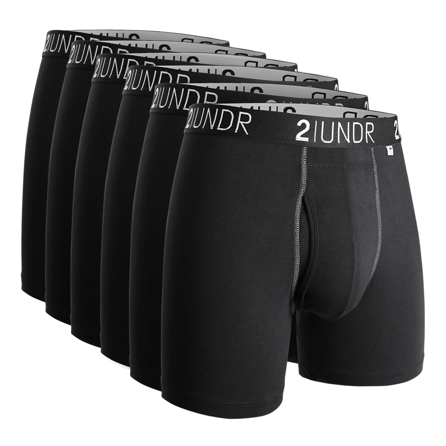 Swing Shift 6" Boxer Brief - Basic Black 6 Pack
