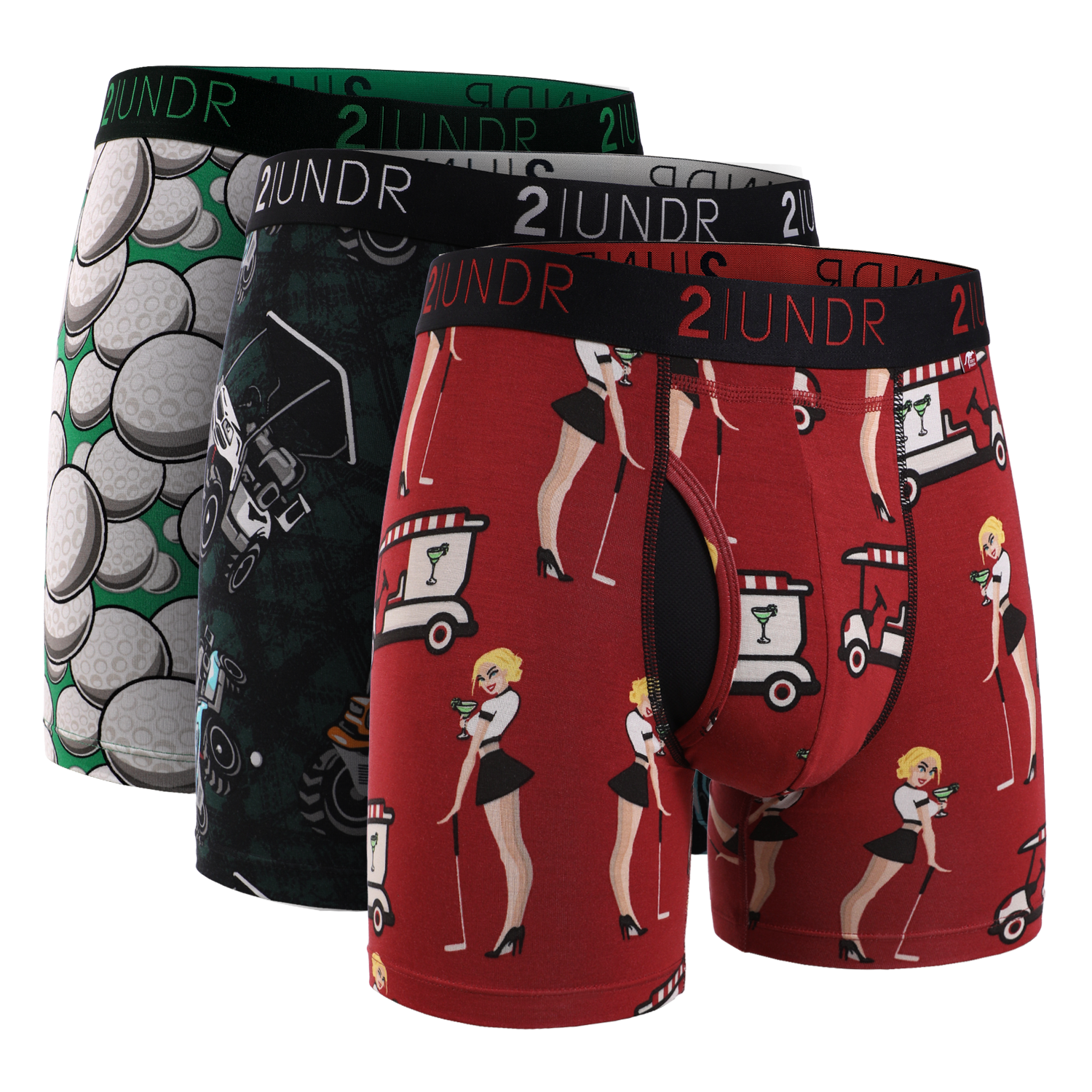 Swing Shift 6" Boxer Brief - 3 Pack - 2 Ballsey/Cart/Margarita