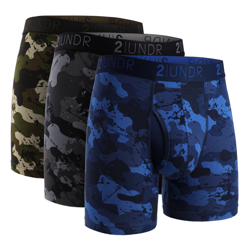 Swing Shift 6" Boxer Brief - 3 Pack - Army/Blackout/Nightout