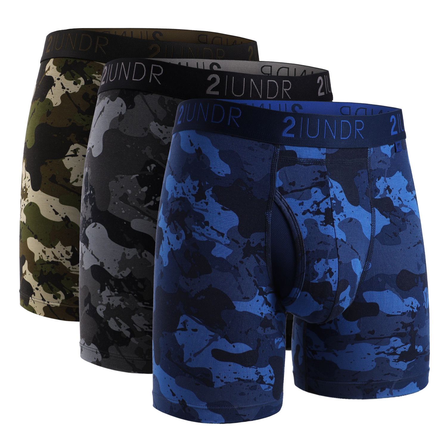 Swing Shift 6" Boxer Brief - 3 Pack - Army/Blackout/Nightout