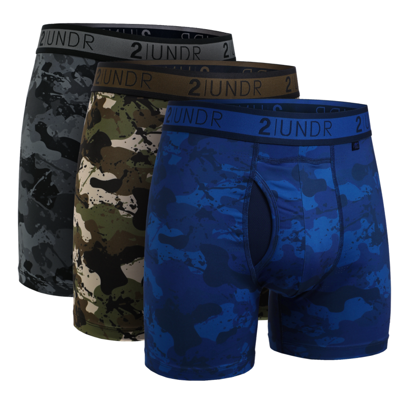 Sport Shift 6" Boxer Brief - Army/Blackout/Nightout - 3 Pack
