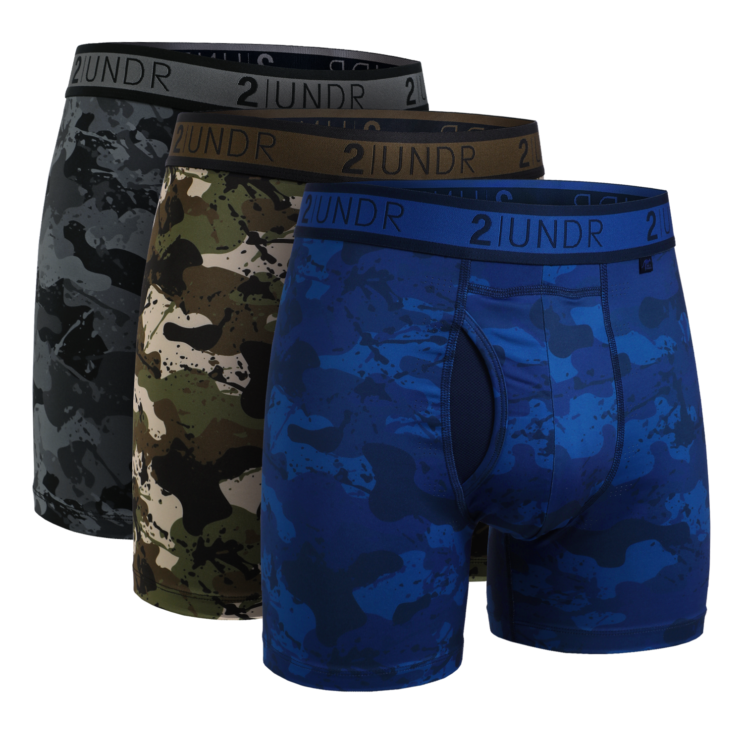 Sport Shift 6" Boxer Brief - Army/Blackout/Nightout - 3 Pack