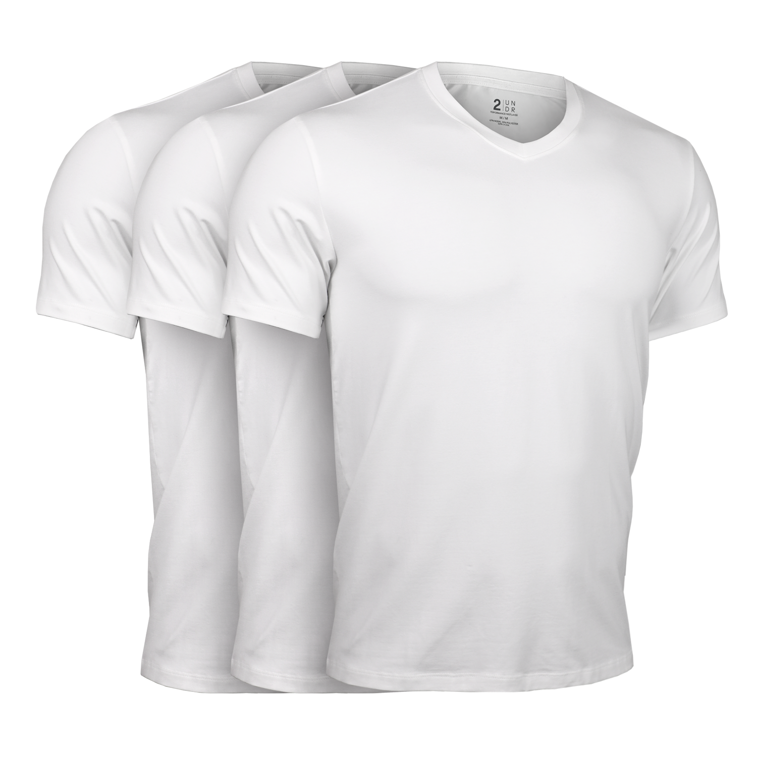 Luxury V Neck Tee - White 3 Pack