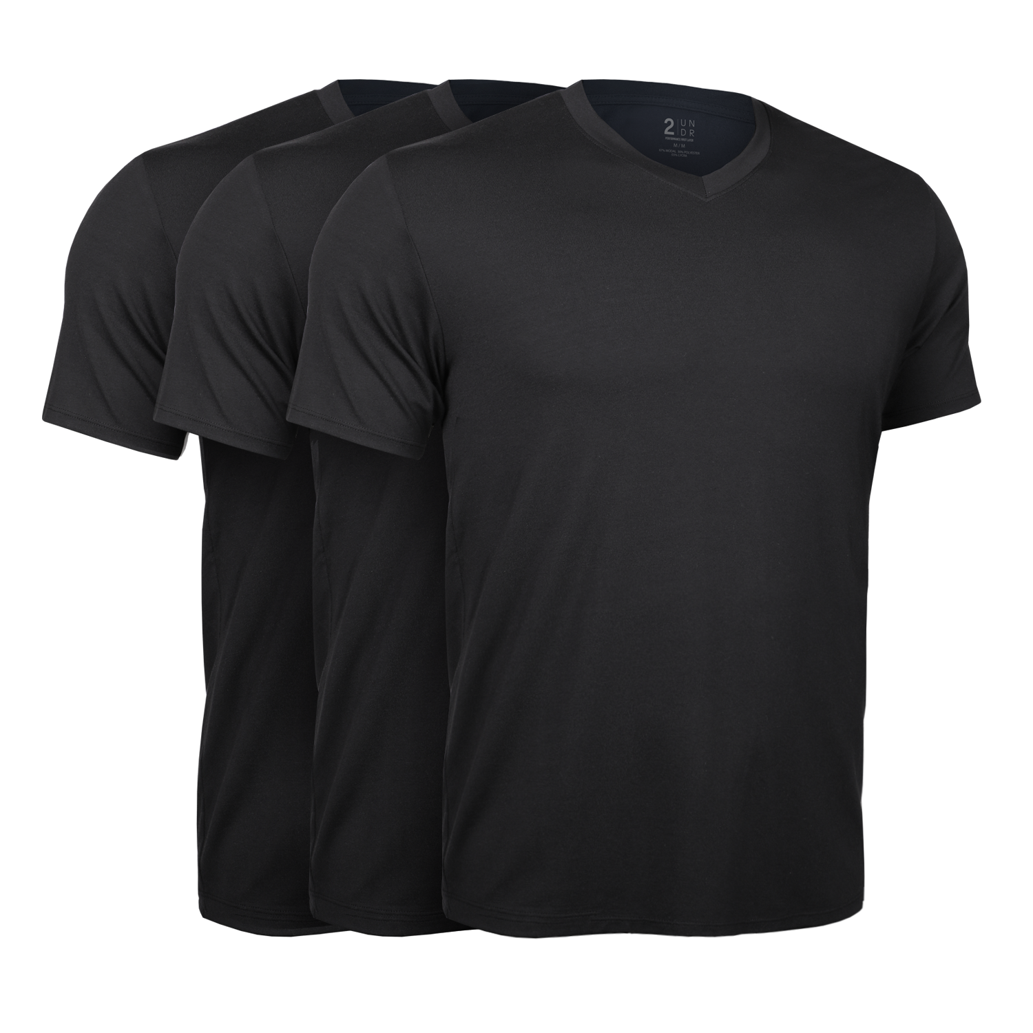 Luxury V Neck Tee - Black 3 Pack
