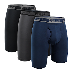 Sport Shift 9" Long Leg - Stealth/Charcoal/Azul - 3 Pack