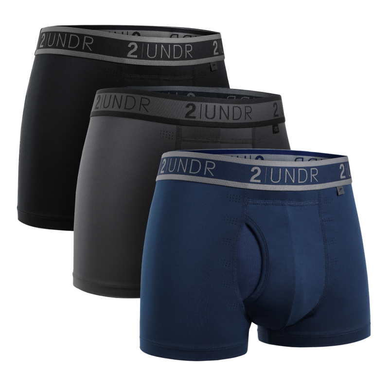 Sport Shift 3" Trunk - Stealth/Charcoal/Azul - 3 Pack