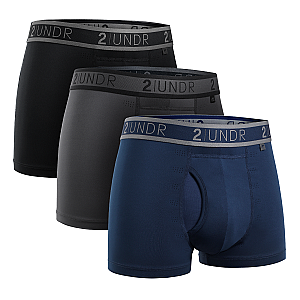 Sport Shift 3" Trunk - Stealth/Charcoal/Azul - 3 Pack