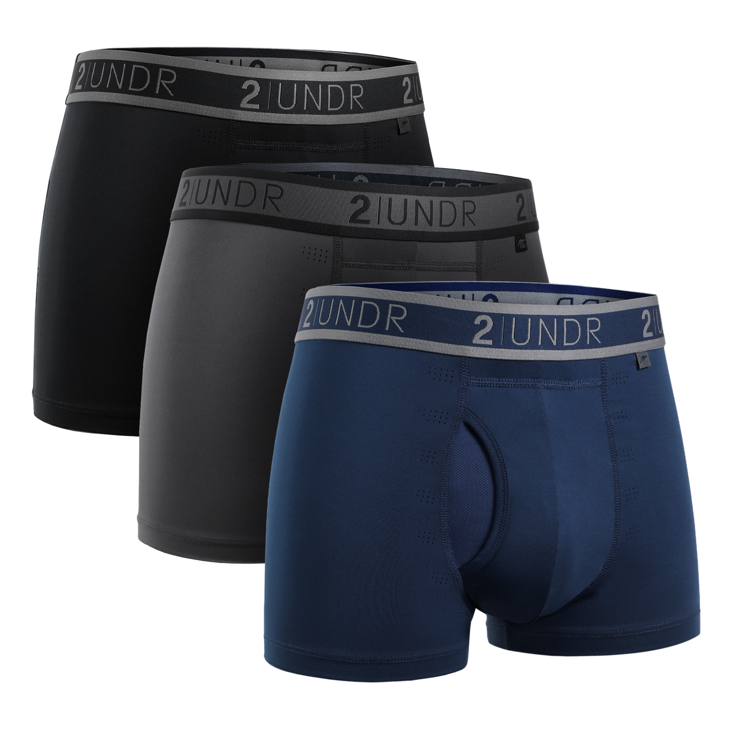 Sport Shift 3" Trunk - Stealth/Charcoal/Azul - 3 Pack