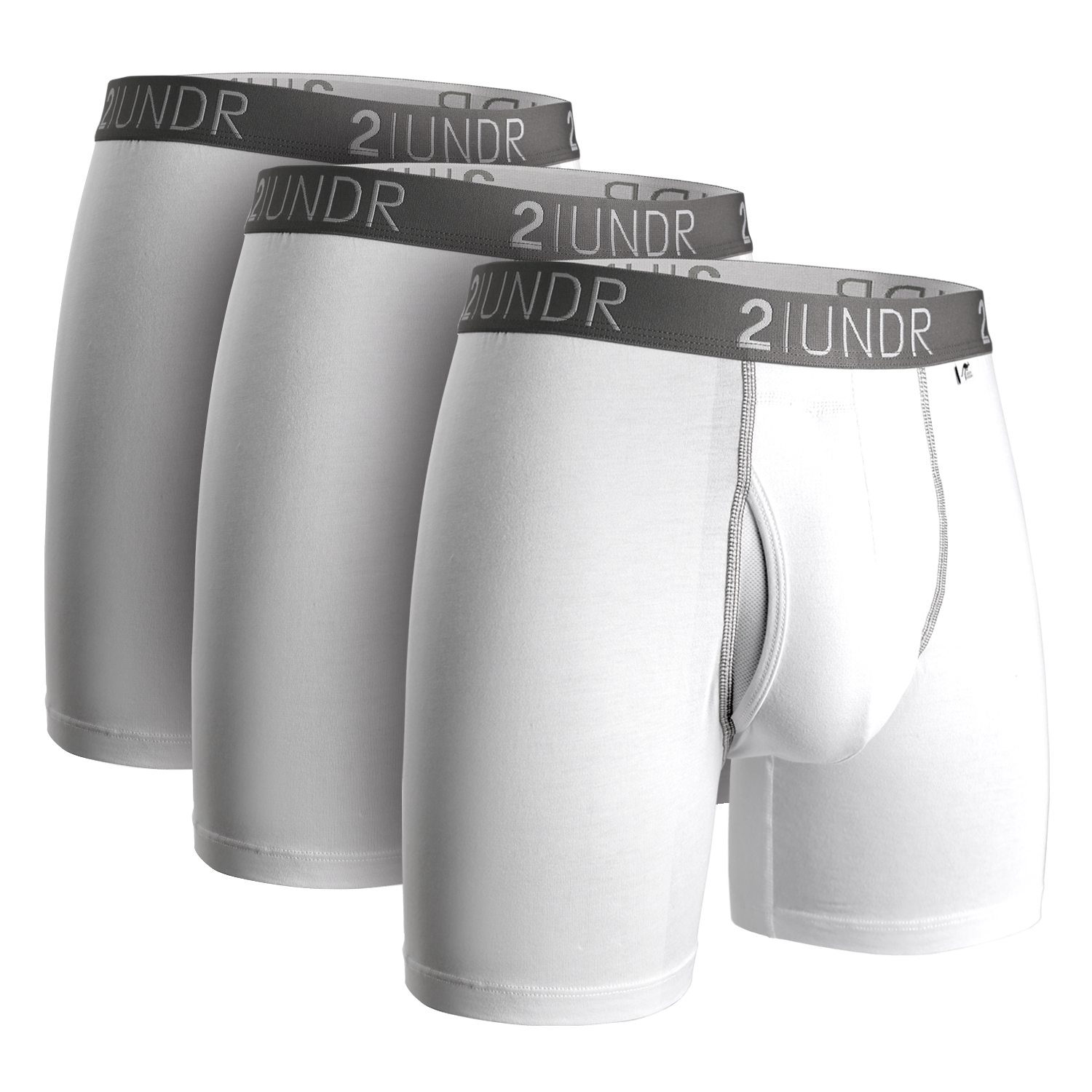 Swing Shift 6" Boxer Brief - 3 Pack Boxset - White