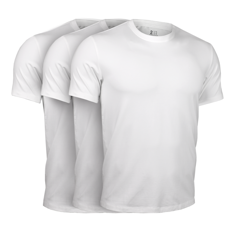 Luxury Crew Tee - White 3 Pack