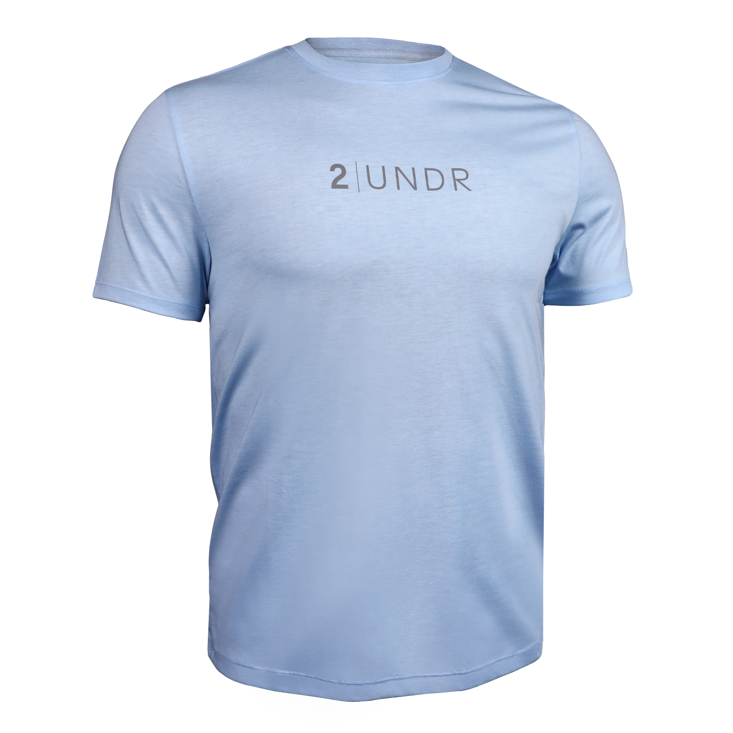 Branded All Day Crew Tee - Heathered Light Blue