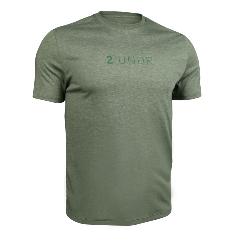 Branded All Day Crew Tee - Heathered Green