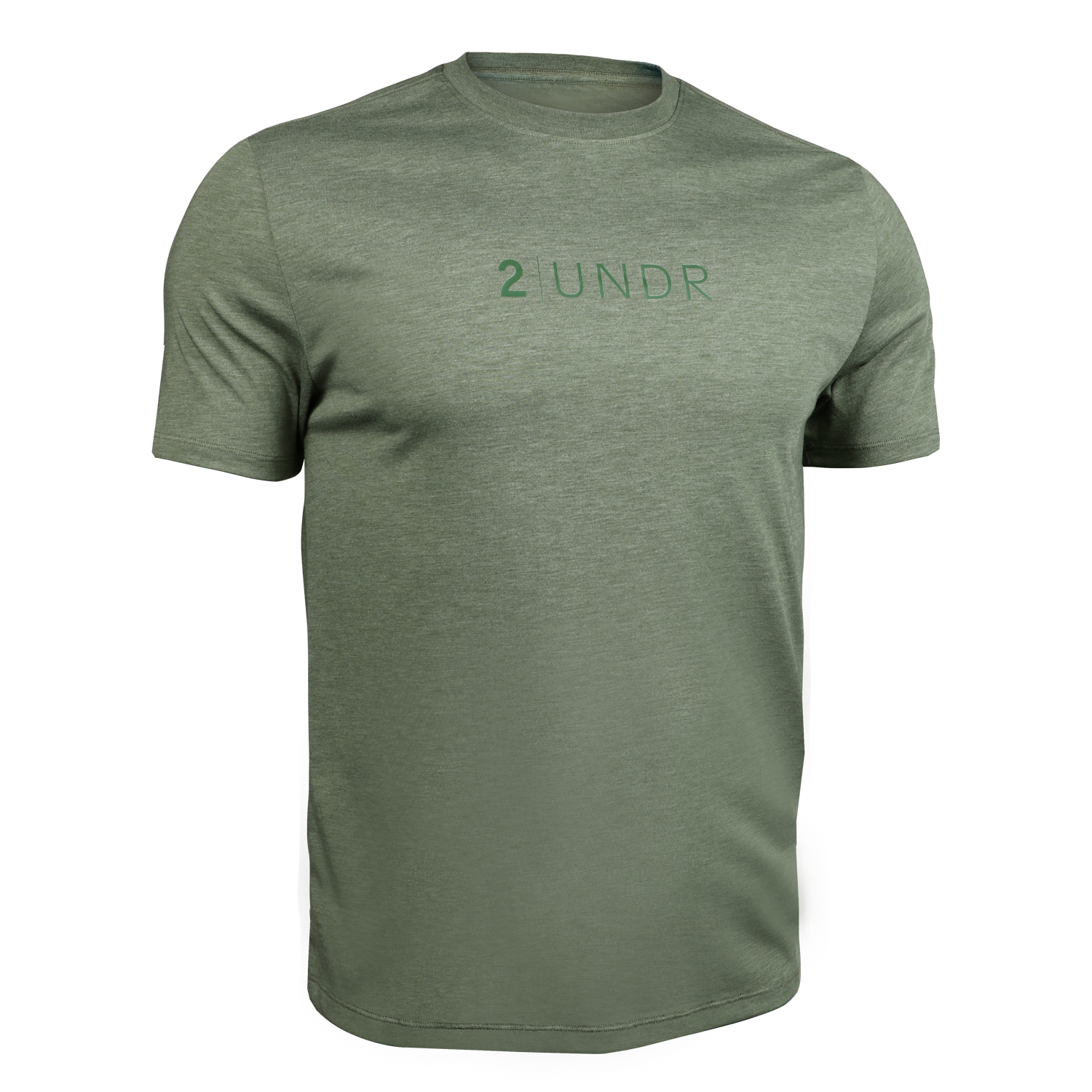 Branded All Day Crew Tee - Heathered Green
